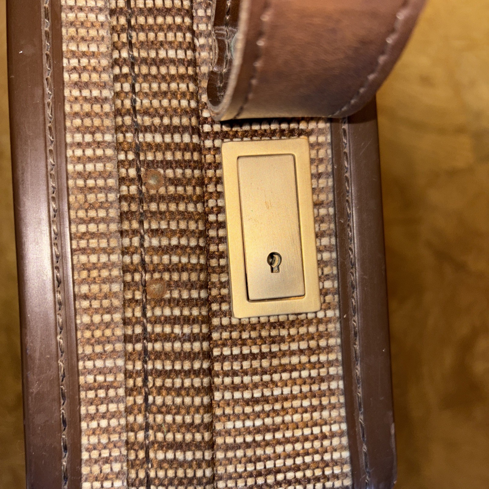 1920s Hartman Luggage Tweed And Leather Briefcase