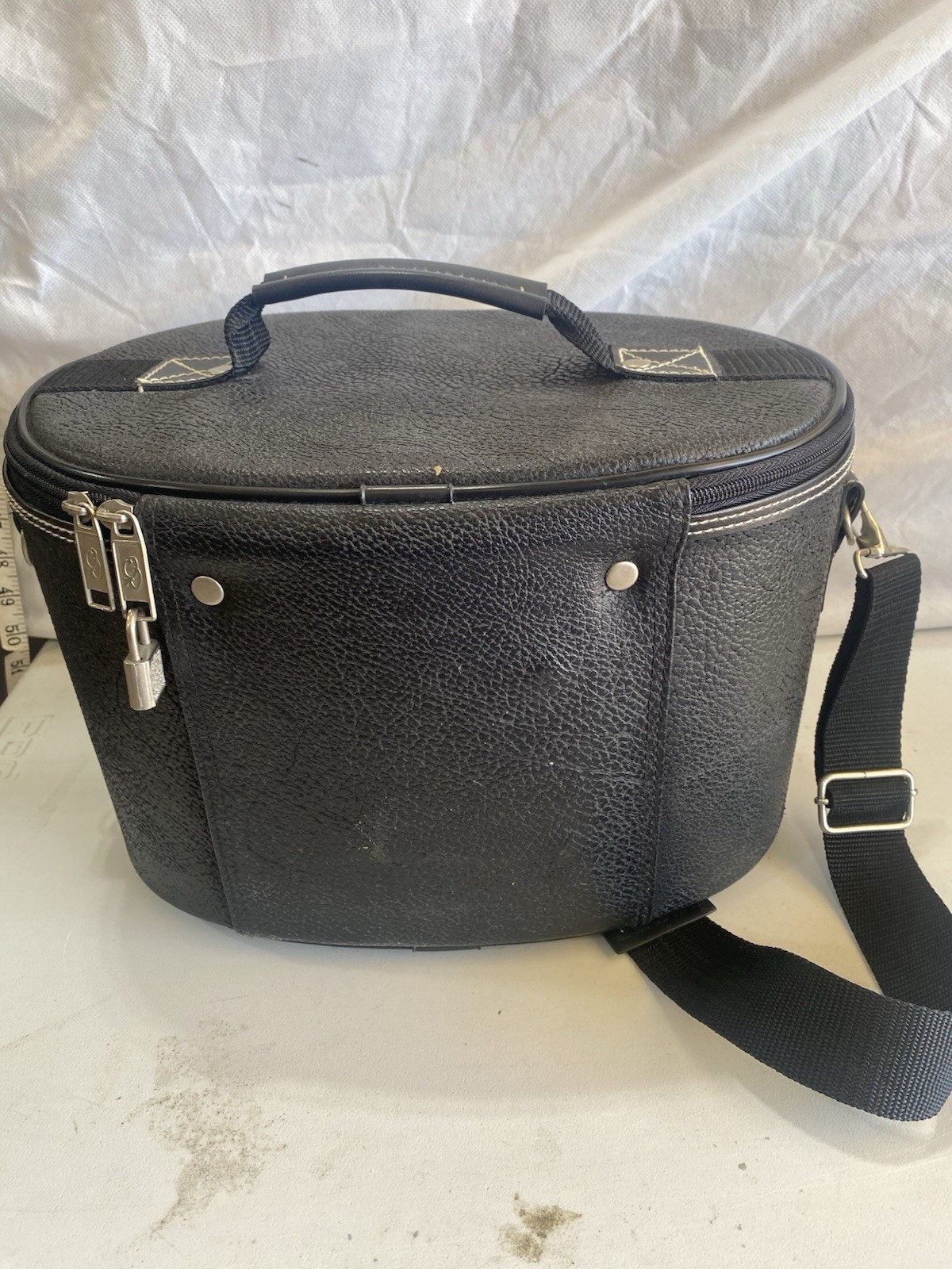 VTG Oscar de La Renta Train Case Luggage Travel Cosmetics Toiletry Bag Plane G9
