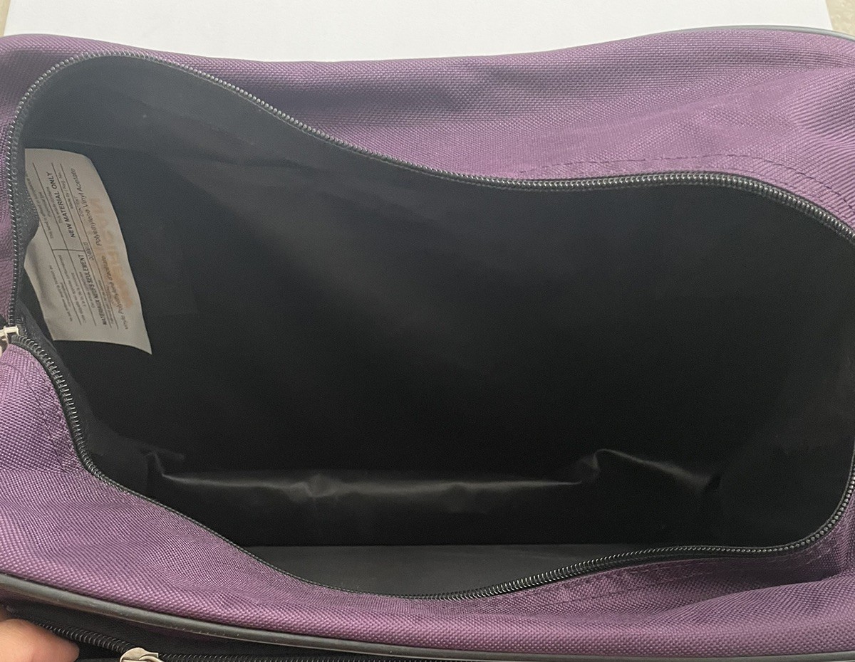Vintage AMERICAN TOURISTER Travel Carry On Shoulder Bag Purple With Strap