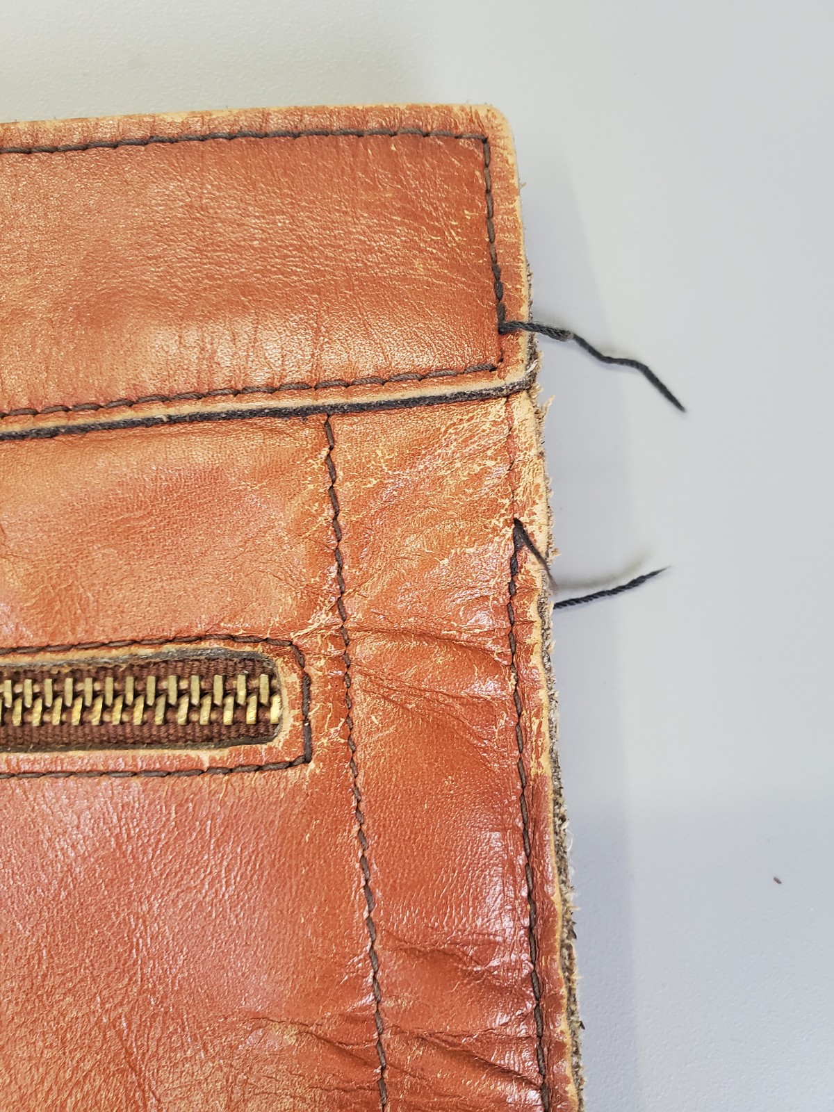 Vintage 16″ x 11″ Brown Leather Briefcase Portfolio Document Bag