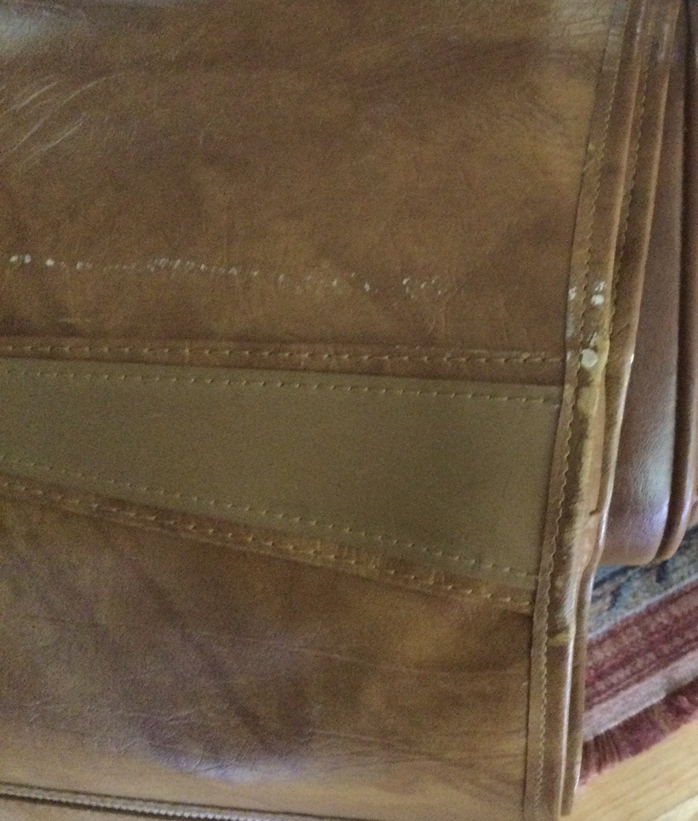 Vintage American Tourister Travel Brown Suit Cover Faux Leather