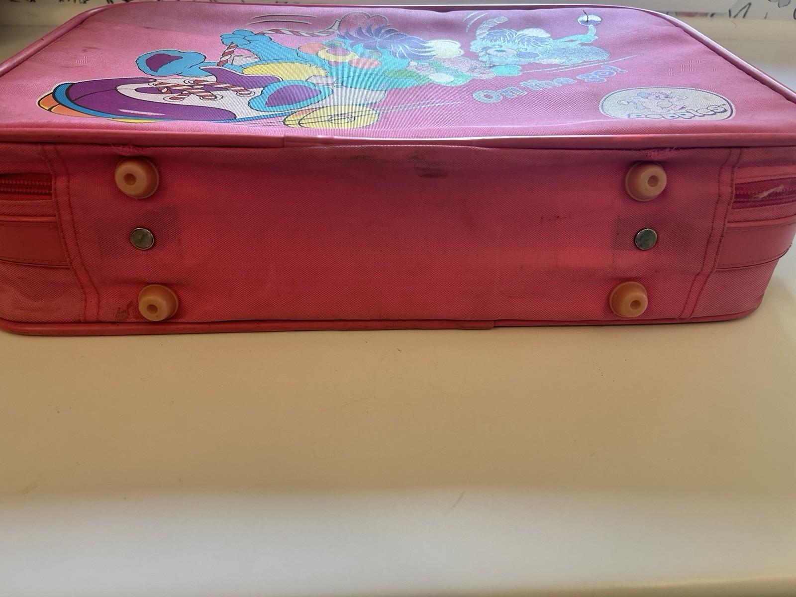 Popples On The Go Suitcase 1986 Vintage Pink Travel Bag Good Zipper