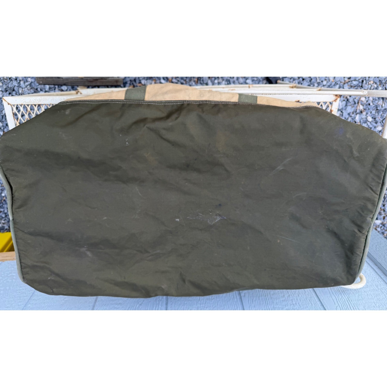 VTG LARGE GOKEY Battenkill No.9 Weekend Duffle Bag Luggage Cavas Leather RARE
