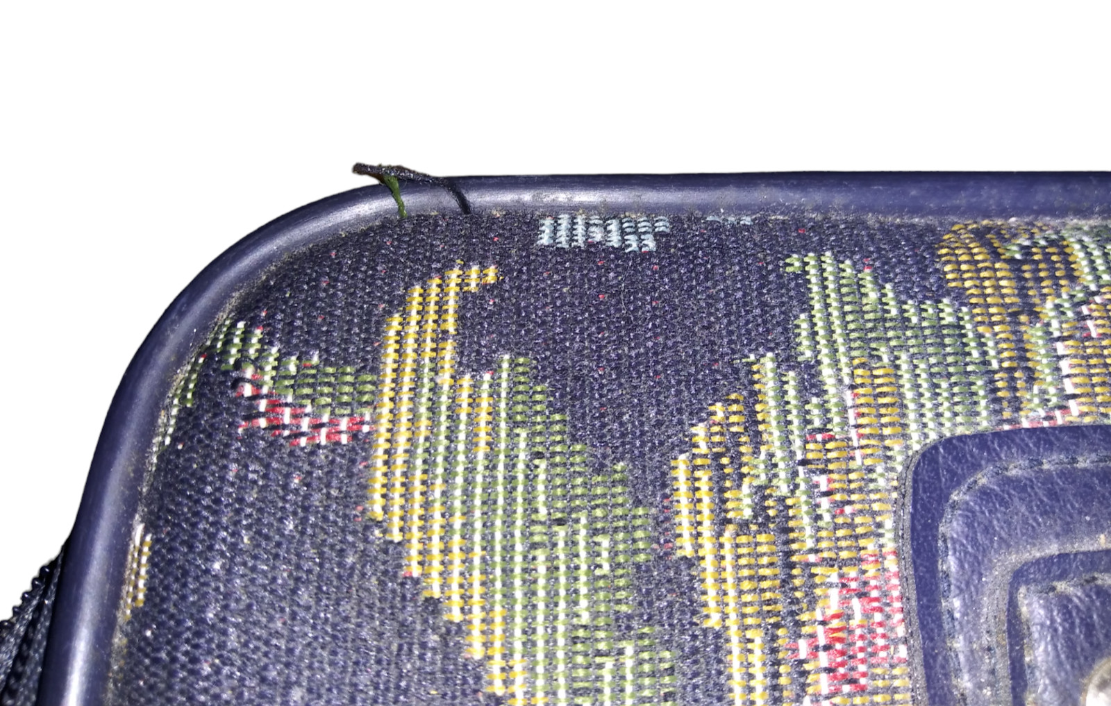 VTG Jordache Floral Tapestry Makeup Bag Green Leaf Travel Tote with Handle
