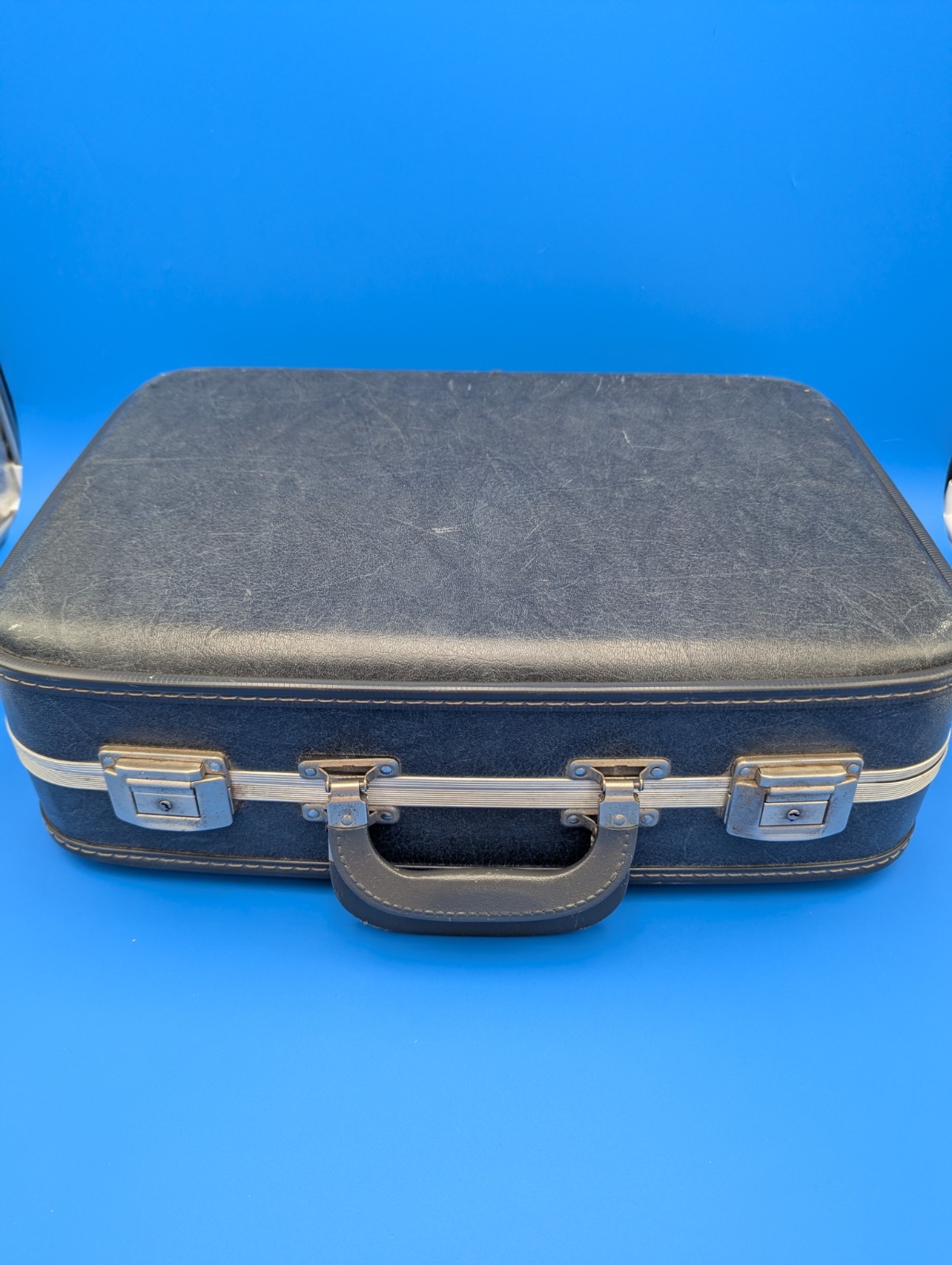 Unbranded Charcoal Dark Gray Hardshell Suitcase Luggage Vintage