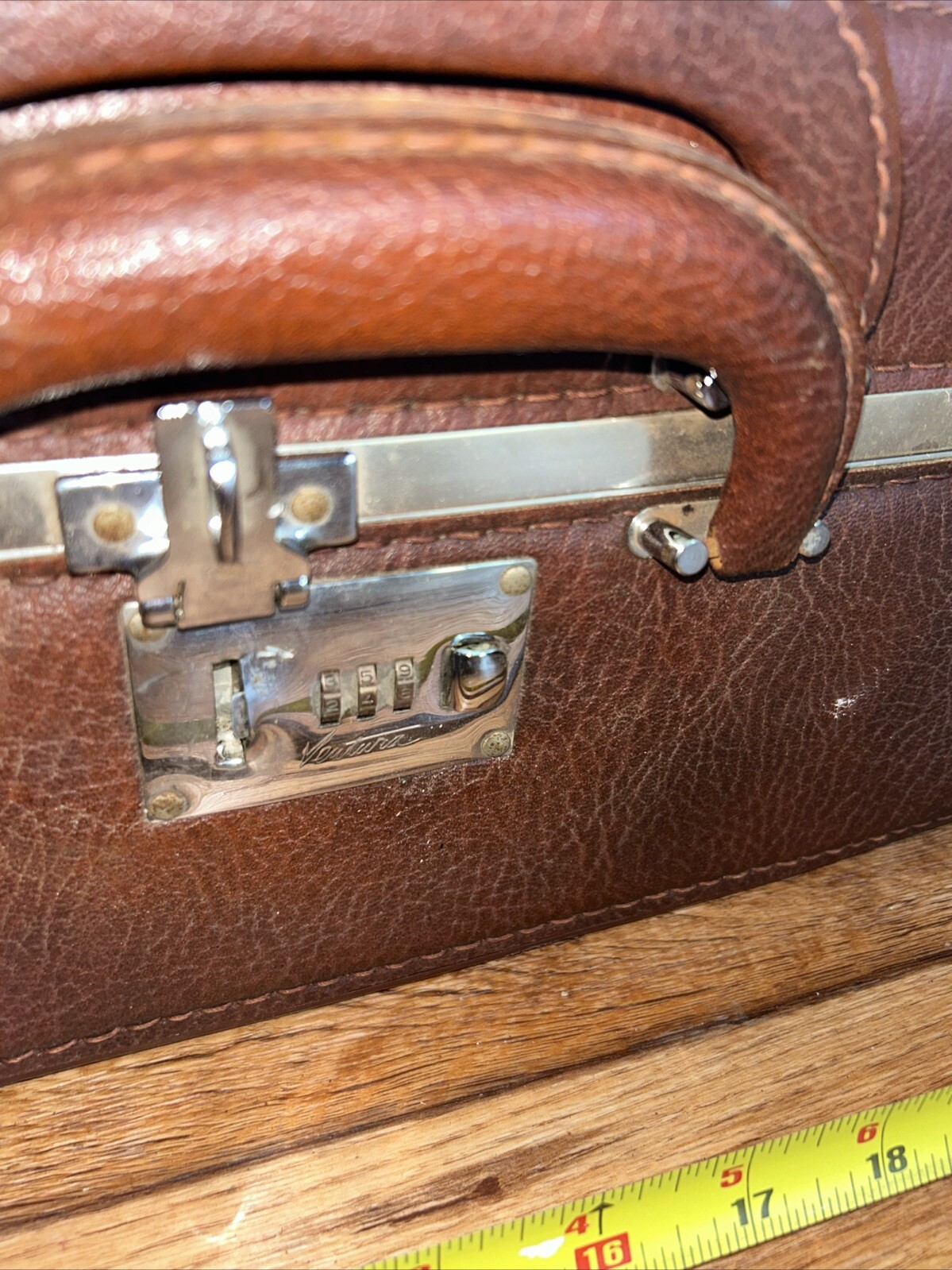 Vintage 50’s/60’s Brown Ventura Luggage – Bent Clasp Pictured – As Is!
