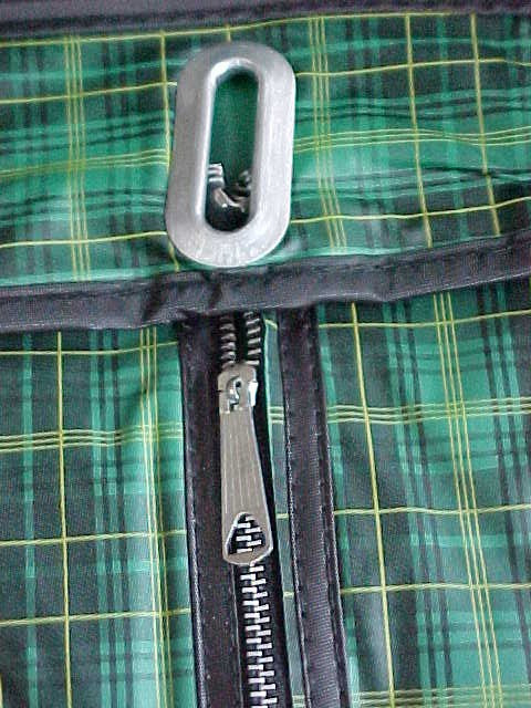 vintage vinyl travel 2-suiter bag green plaid tartan comes in original package