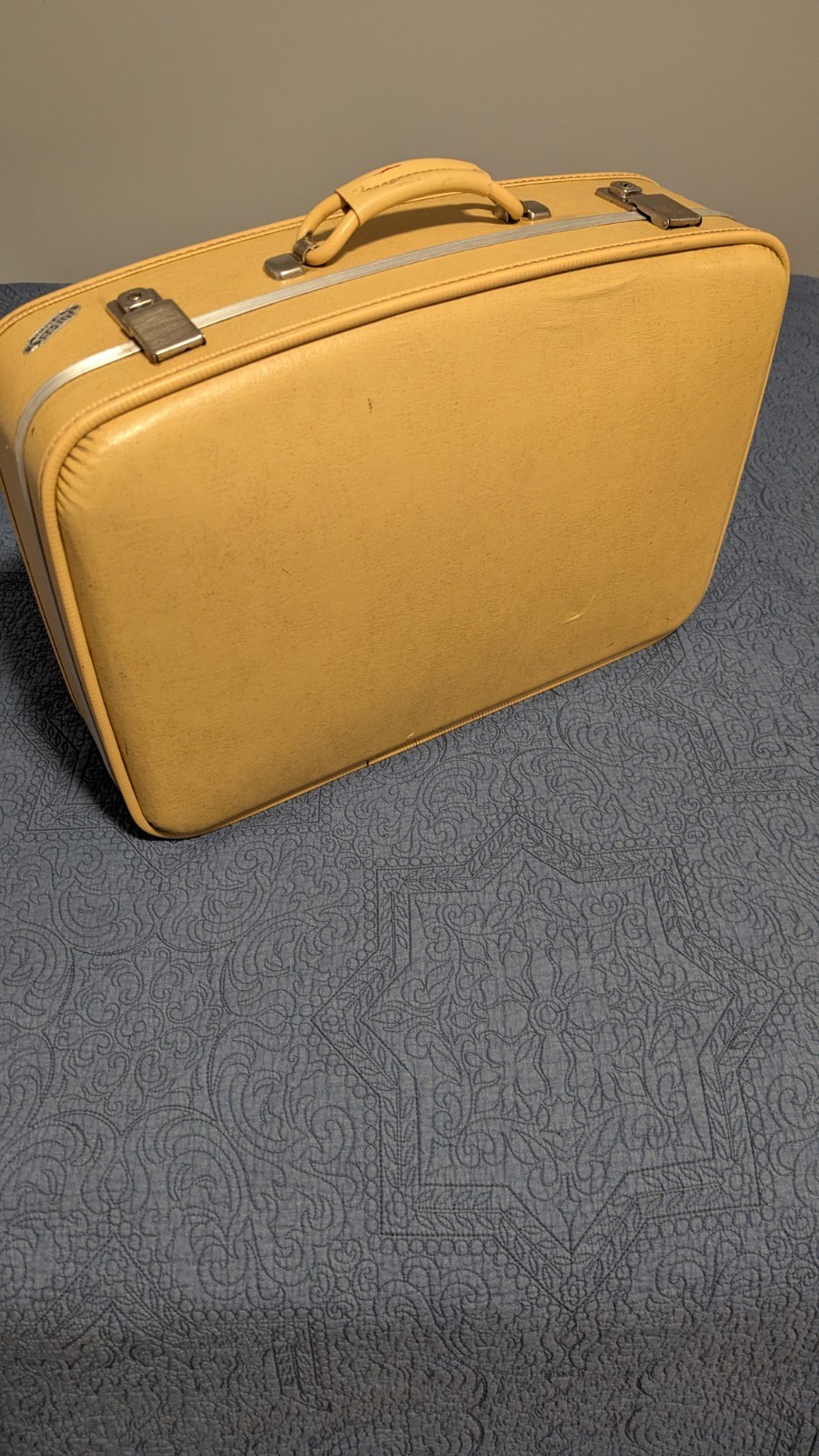 Vintage Yellow Suitcase Luggage