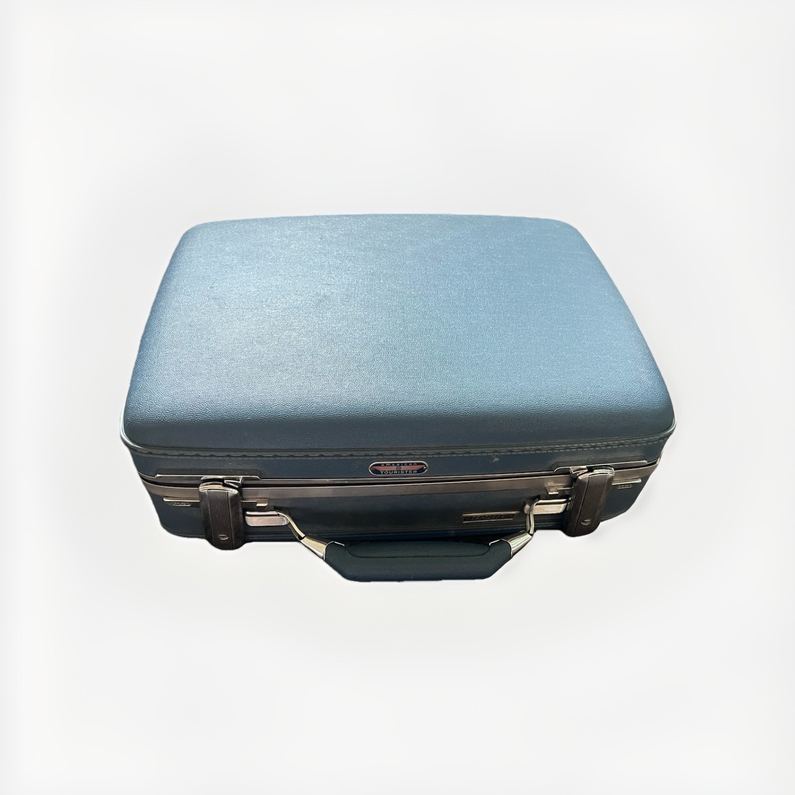 Vintage American Tourister Blue Suitcase Hard Shell Luggage 16x6x12