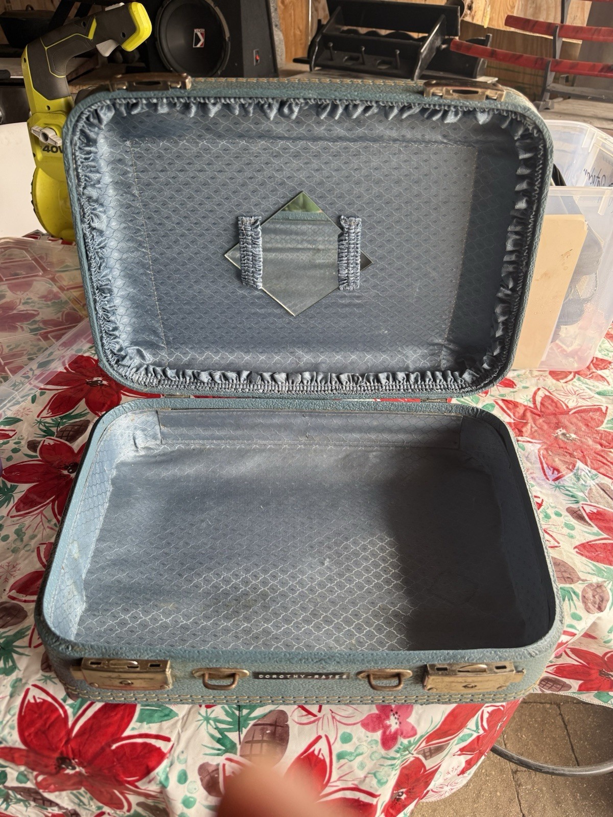 1950s Vintage Baby Blue Dorothy Rates Luggage