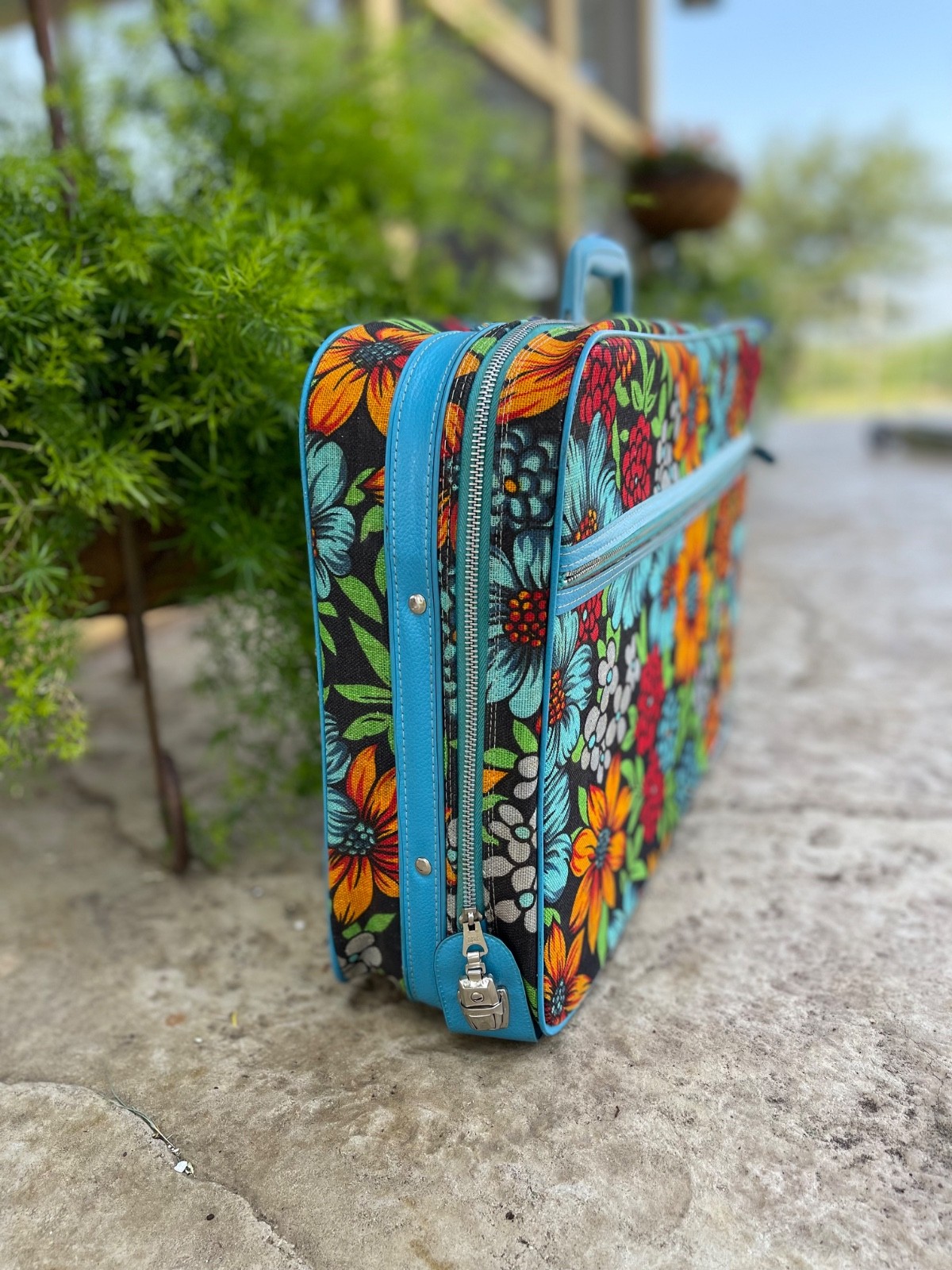 60s Vintage Retro Suitcase Floral Flowers Bantam Travelware