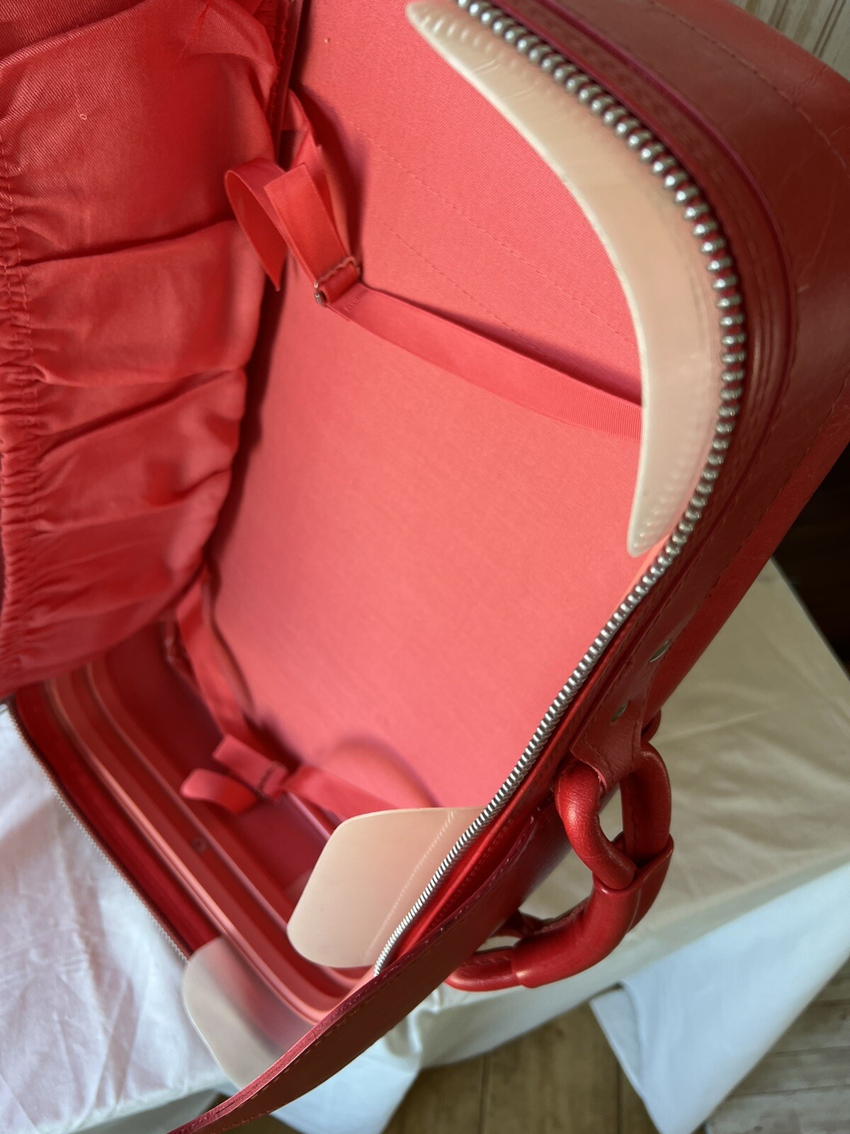 Vintage Samsonite Royal Traveller Sidekick Luggage Soft Vinyl Red Large
