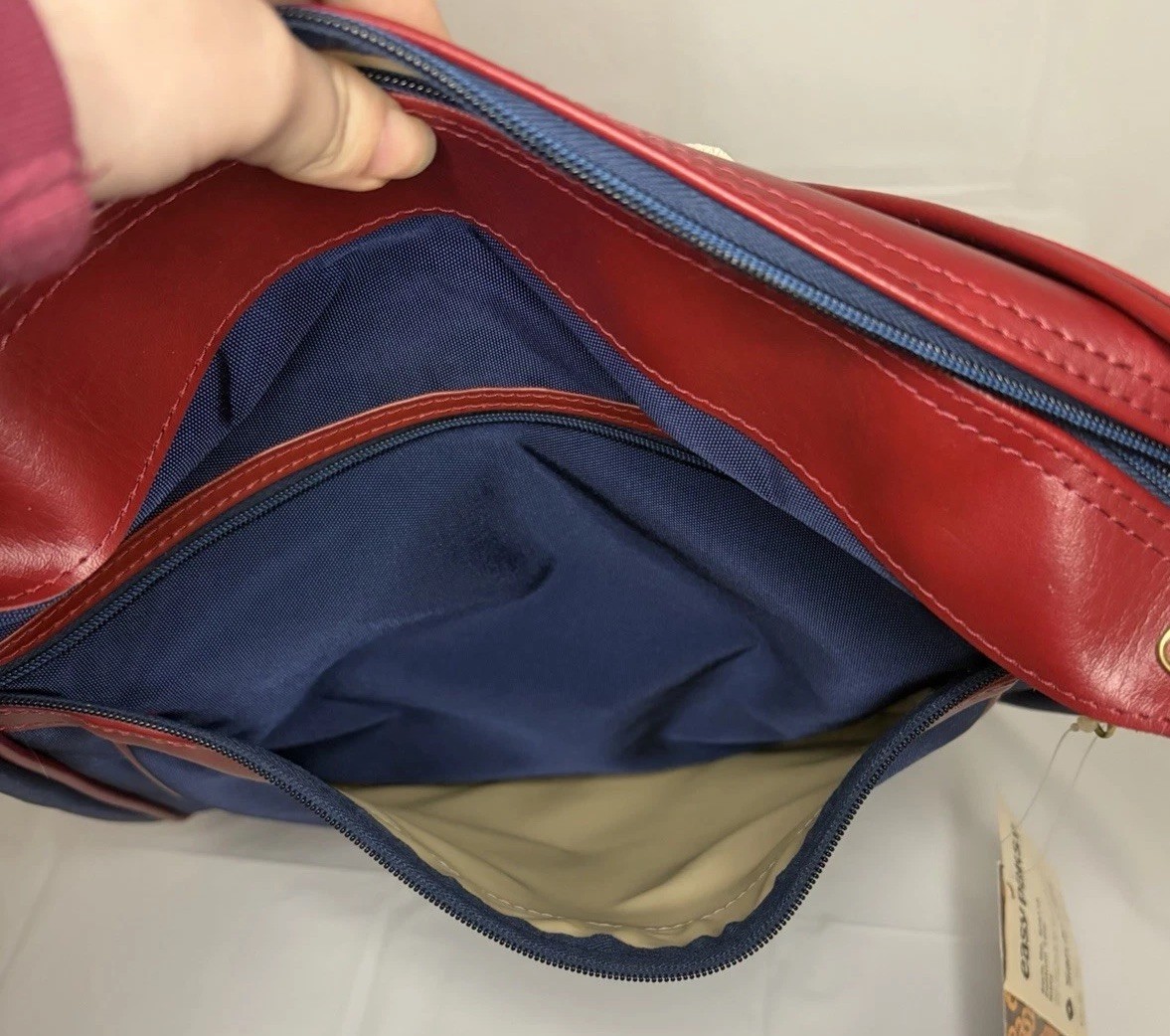 Vintage 1984 Samsonite Easy Paks II Navy/Burgundy Shoulder Strap Travel Bag NWT