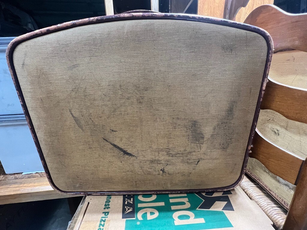 2 – 1940’s Vintage Suite Cases – both with OG travel inspection stickers
