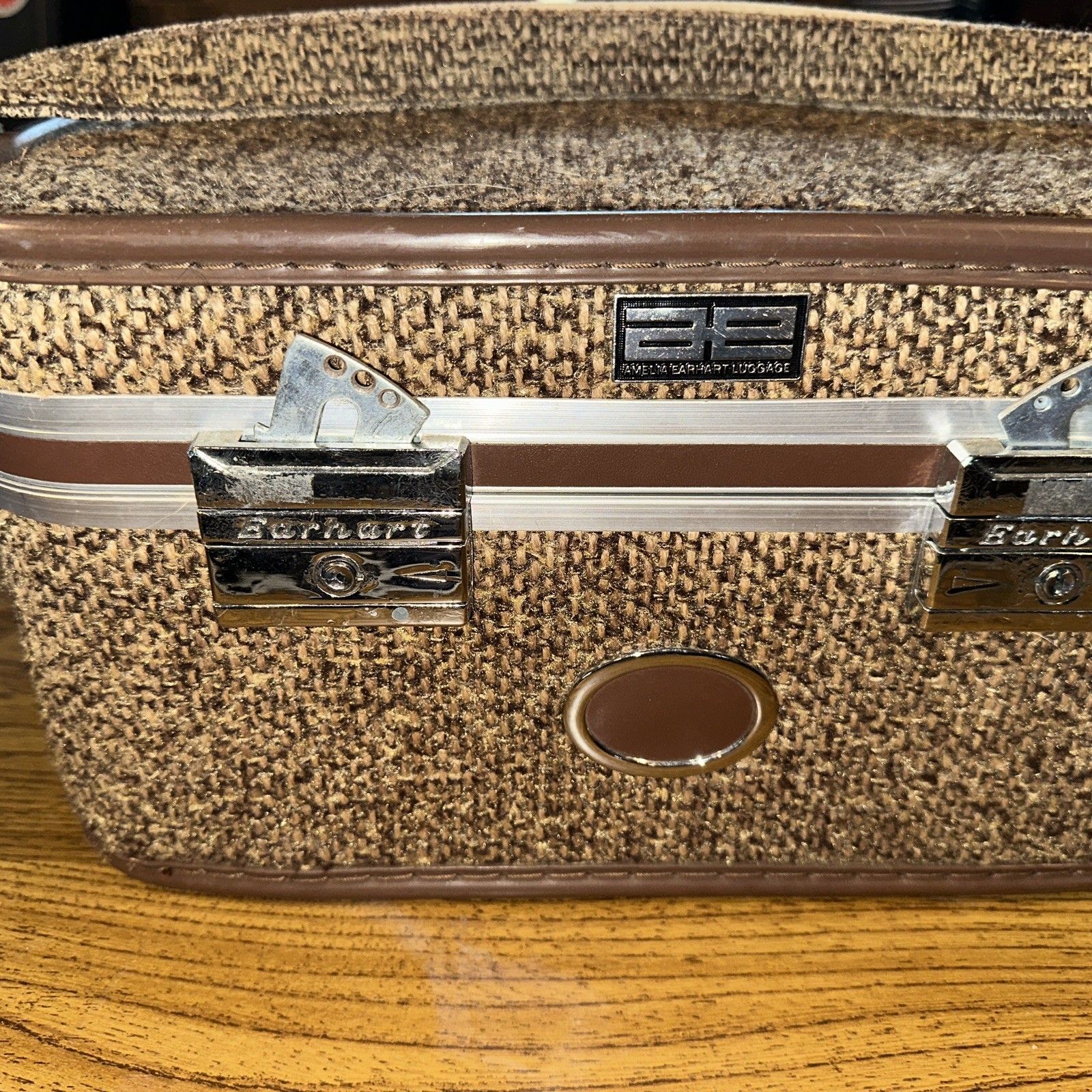 Amelia Earhart Tweed Vintage Luggage Made For The Baltimore Luggage Company
