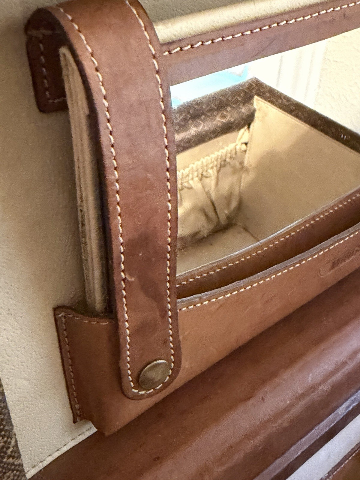 Vintage Hartmann Wings New York Leather Train Case Luggage MakeUp Cosmetic Case