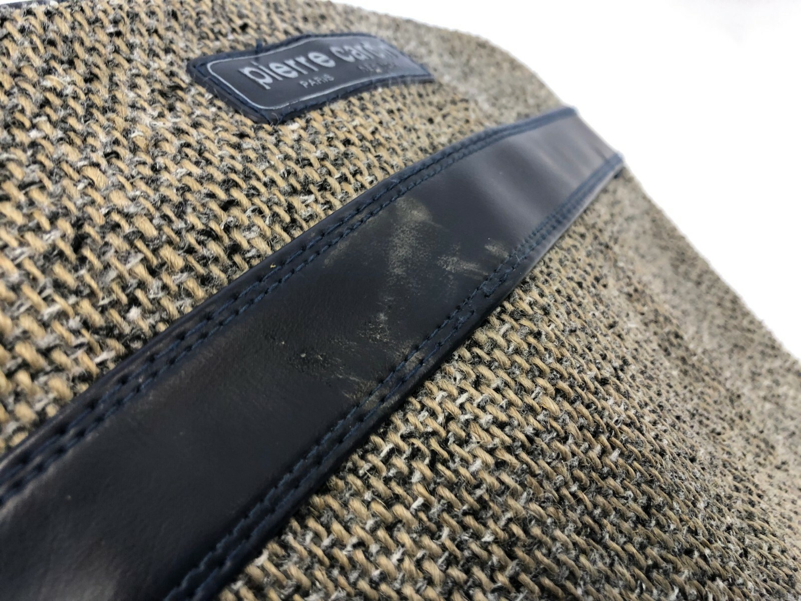 Vintage Pierre Cardin 1970 Gray Tweed Adjustable Strap Luggage Overnight Bag