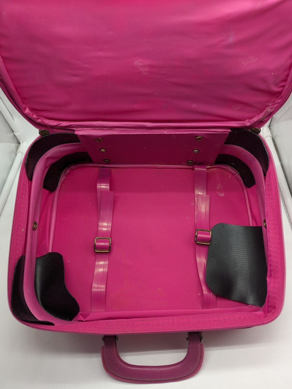 Travel Time – 1980s Vintage Child Suitcase – Carrying Case Overnight Purse Bag