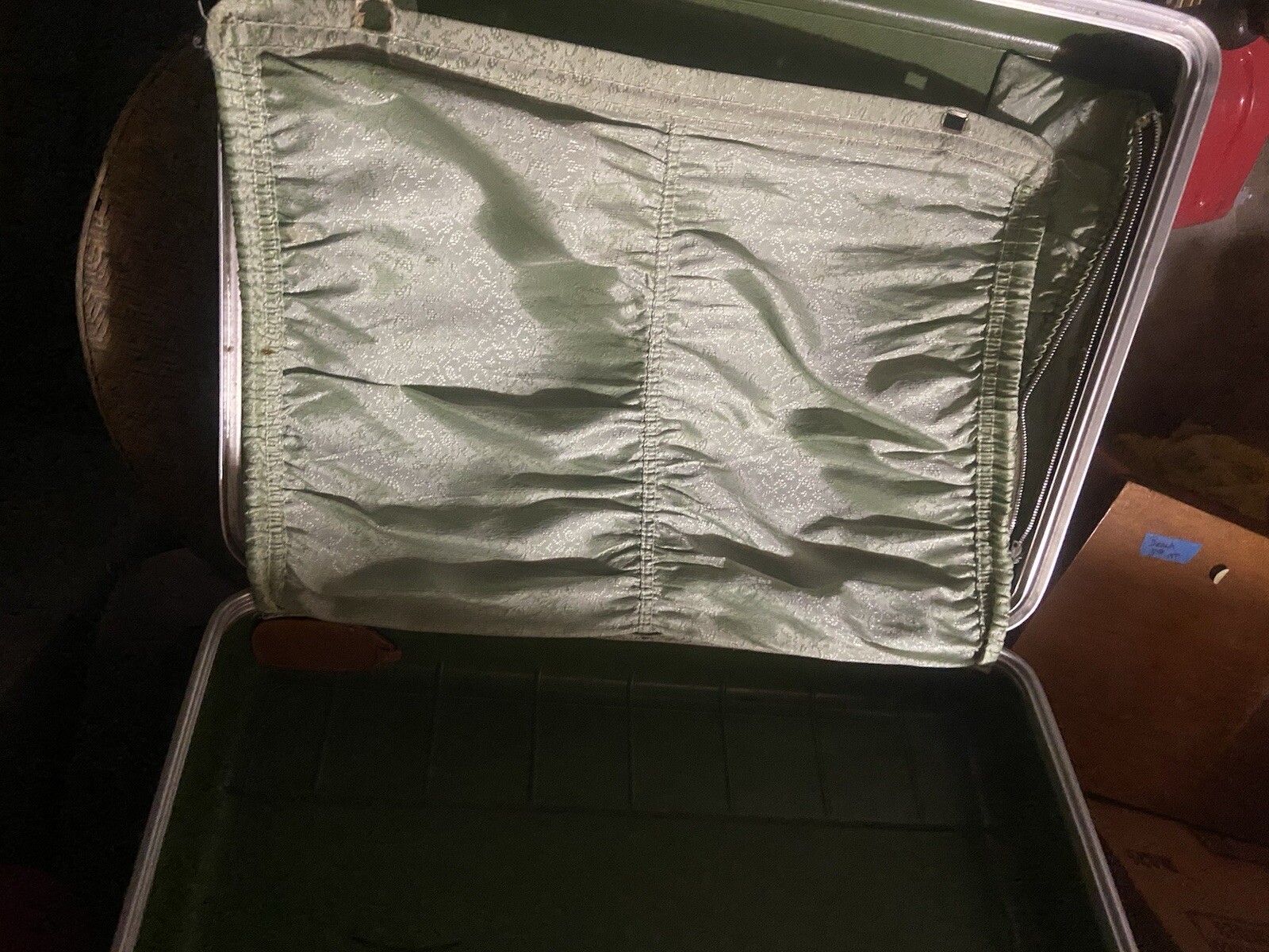 Vintage Sears Forecast Suitcase Green – Hard Case Luggage No Key