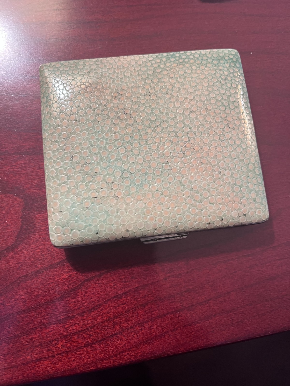 Vintage Shagreen slim cigarette case
