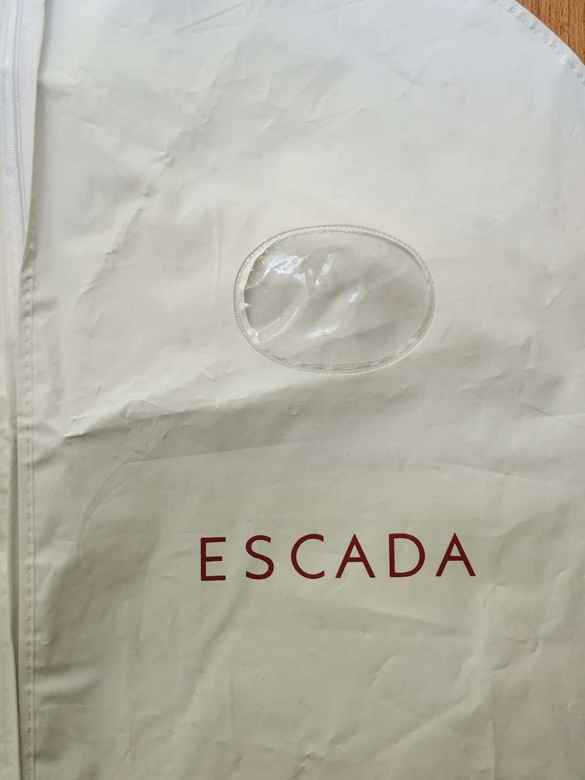 Vintage ESCADA White Plastic Suits/Shirt Dresses Ect Garmet Bag 24″ X 54″