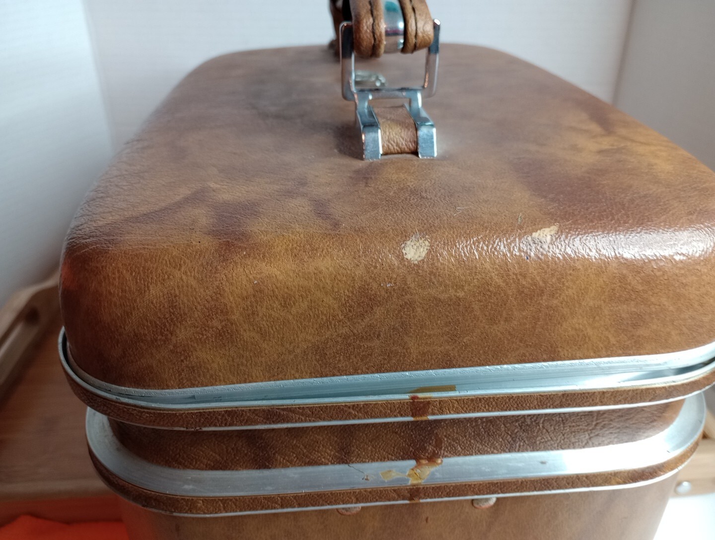 Vintage Airway Travel / Train Case With Mirror And Keys. Brown. 🚝 💥🔥🔥💥
