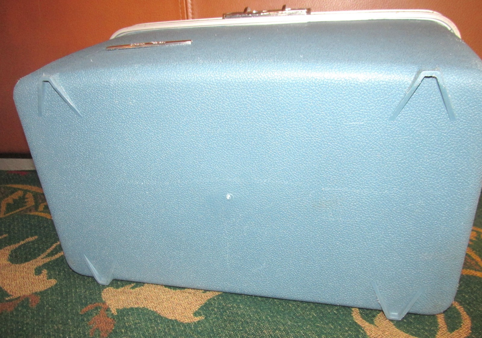 Vintage Blue Sears Travel Master Train Case With Combination Lock