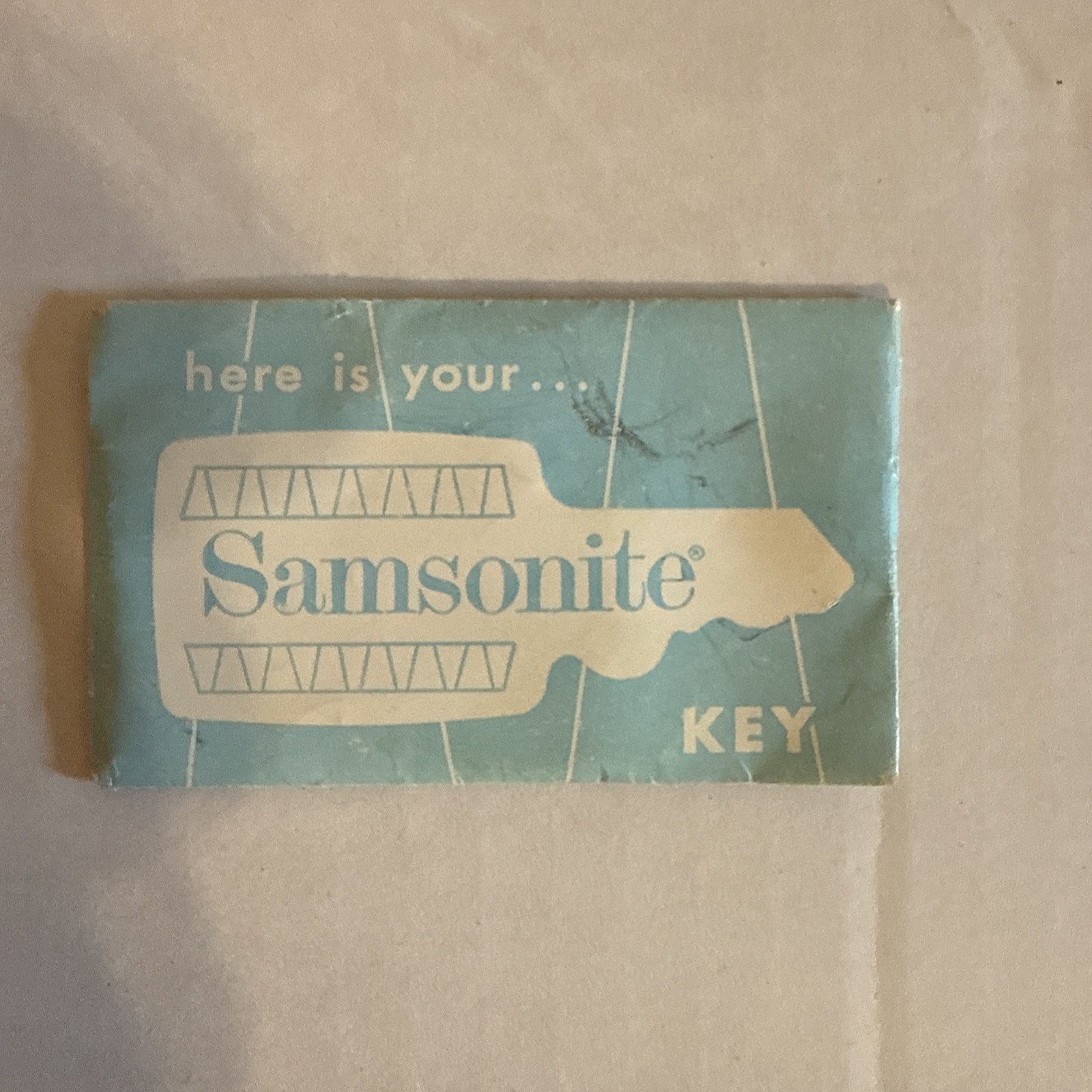 Samsonite Silouette Luggage Key Shwayder Bros. Inc USA Unopened Original Sleeve