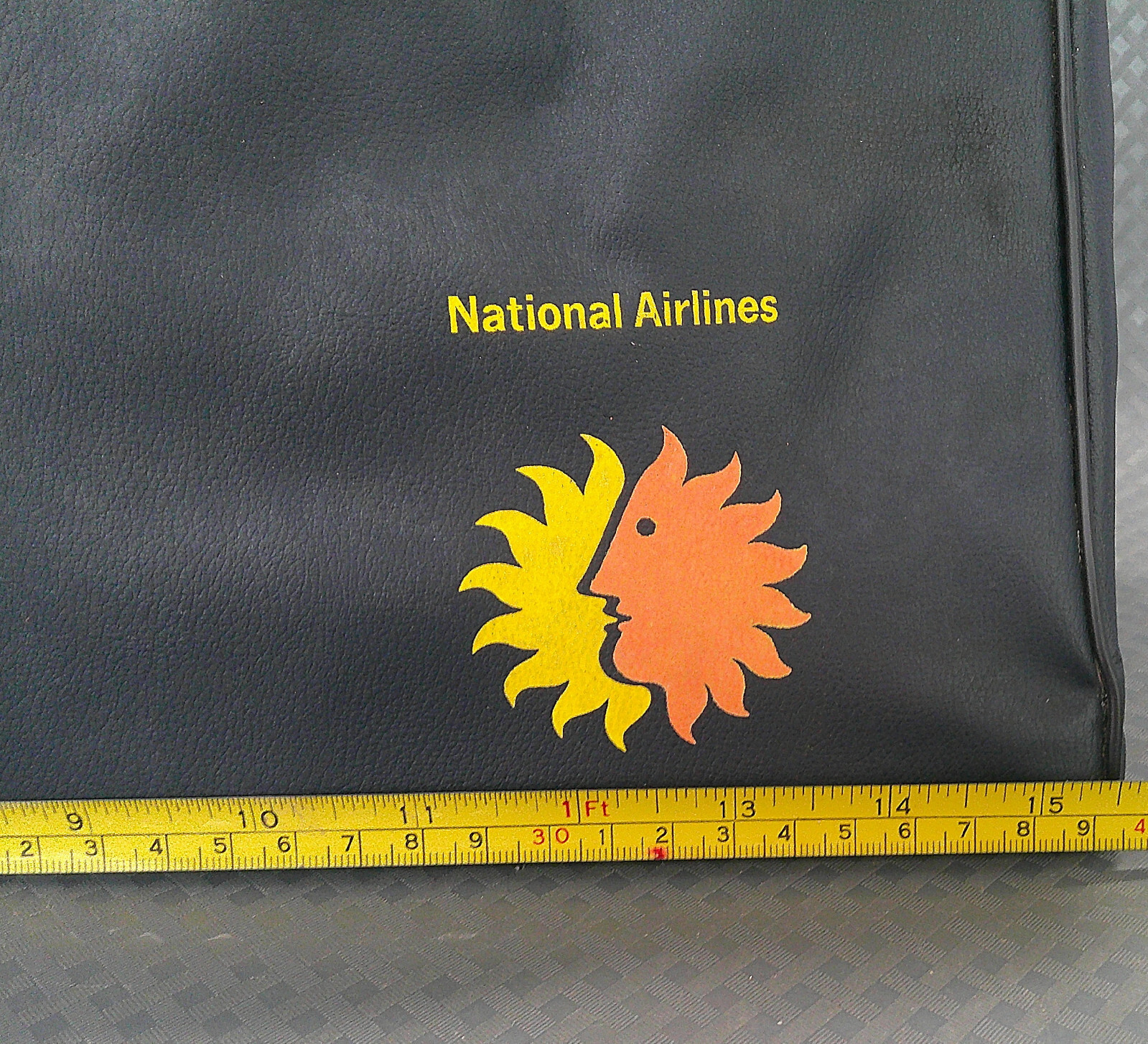 Vintage National Airlines Vinyl Briefcase Bag Promotional Advertising Premium