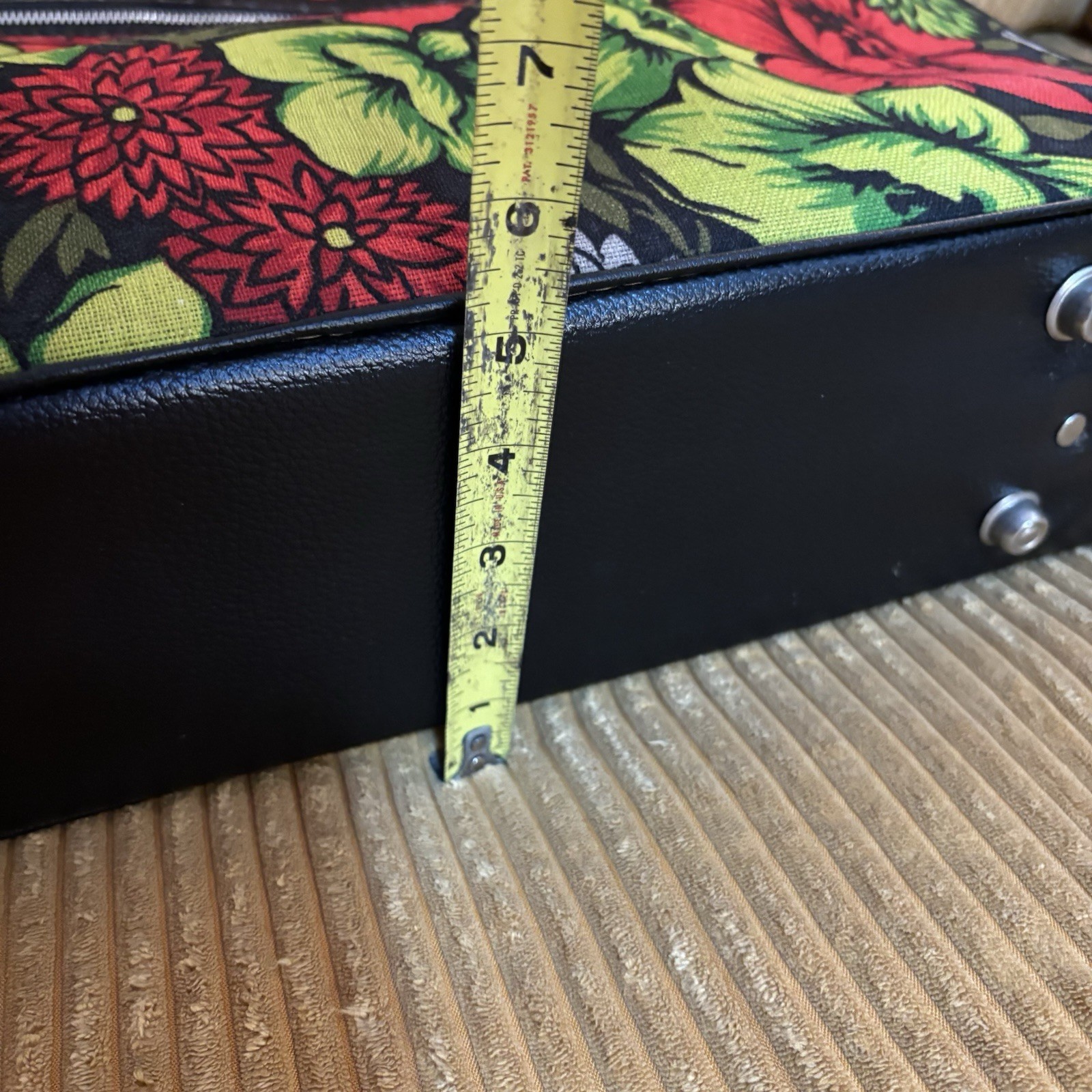 Bantam Travelware Floral Suitcase with Original Key Retro Vintage Funky