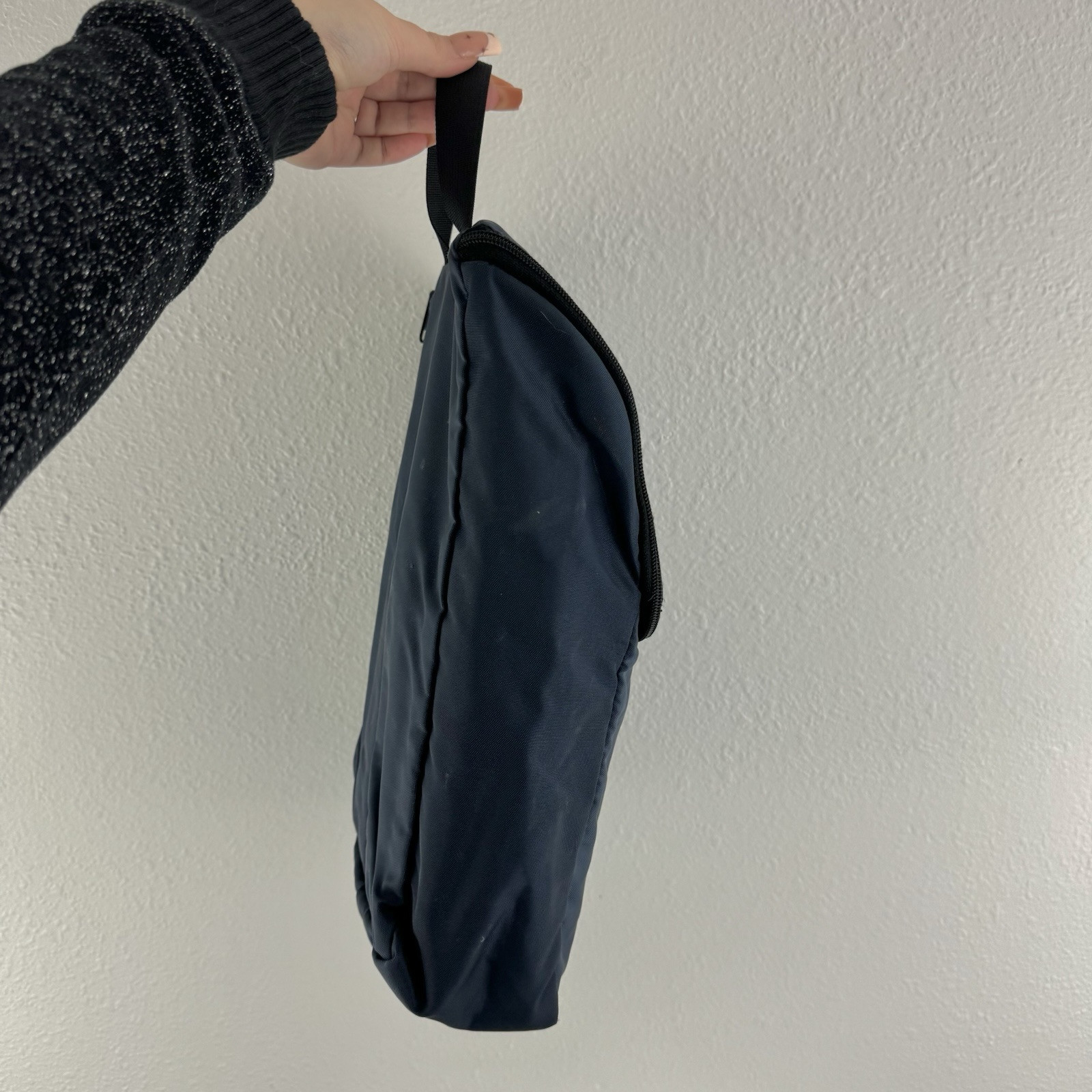 L.L. BEAN Vintage 80s Blue Nylon Travel Toiletry Hanging Organizer Gorpcore Bag