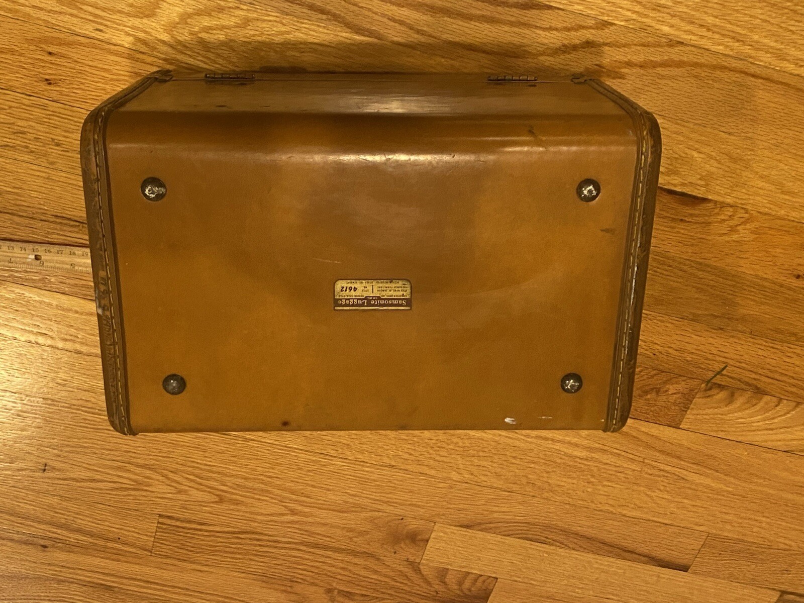VINTAGE SAMSONITE Schwayder Bros. TRAIN CASE – STYLE 4612 Brown Luggage w MIRROR