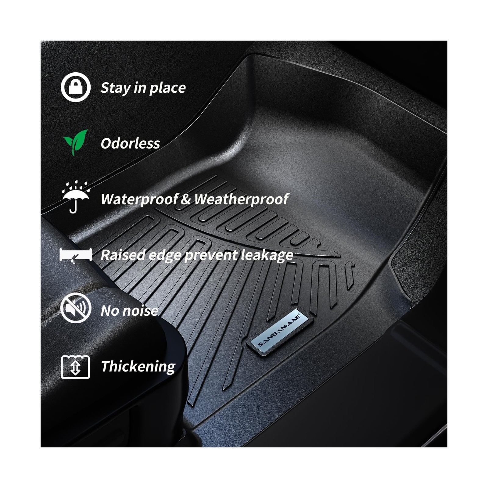 Floor Mats & Trunk Mat For ALL-NEW 2024 2025 Chevy Traverse (7 Seats-2 Row Bu…