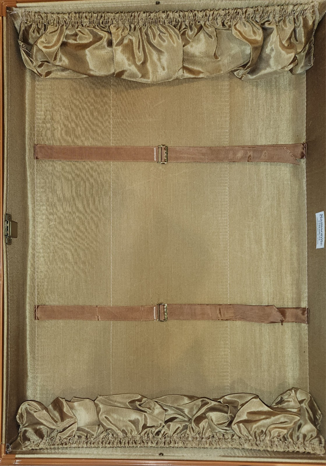 VTG~Samsonite~Shwayder Bros~Streamlite~Hard Side~Suitcase~Saddle Tan~26″~NO KEY