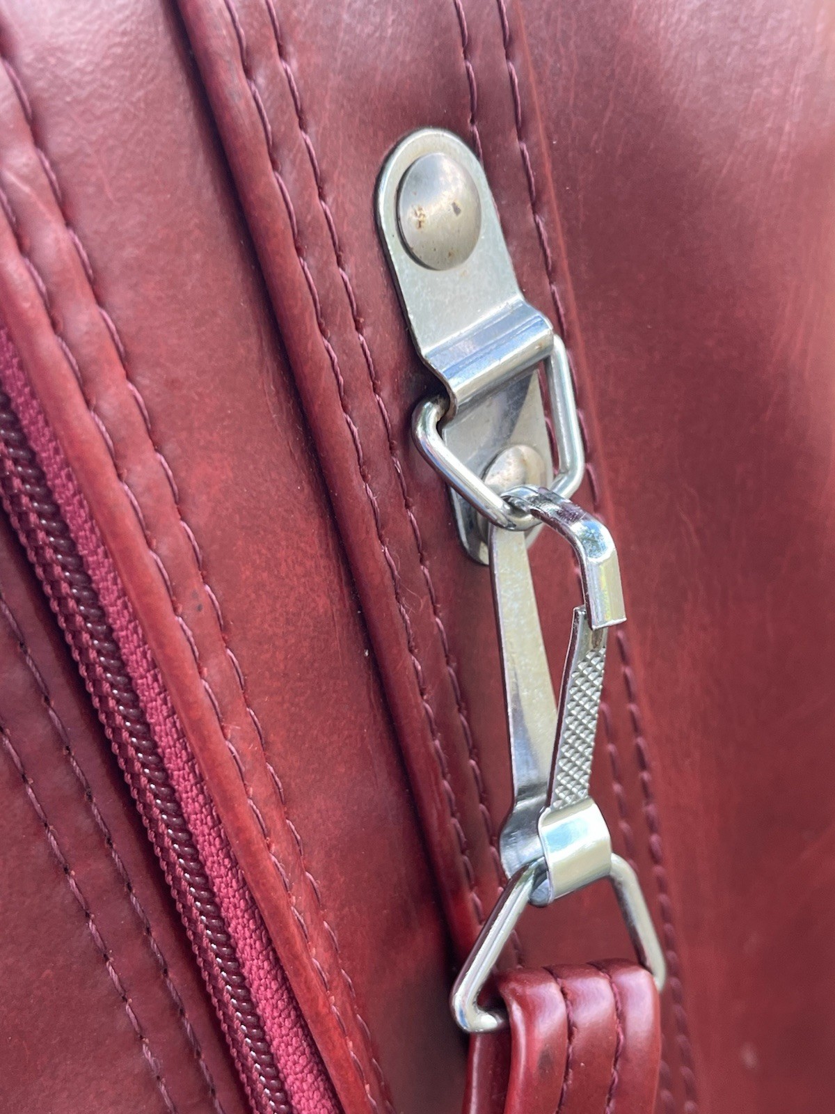 Rare LYNX VTG Genuine Leather Suitcase Briefcase Travel Luggage LARGE W/WHEELS