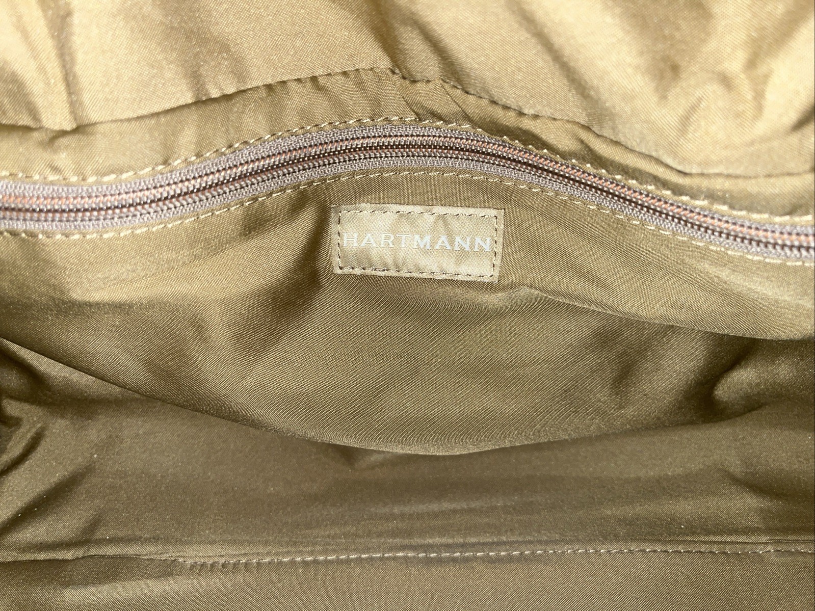 Vintage Hartmann Packcloth Club Bag- Khaki-Conveniently Lightweight 20” Duffle