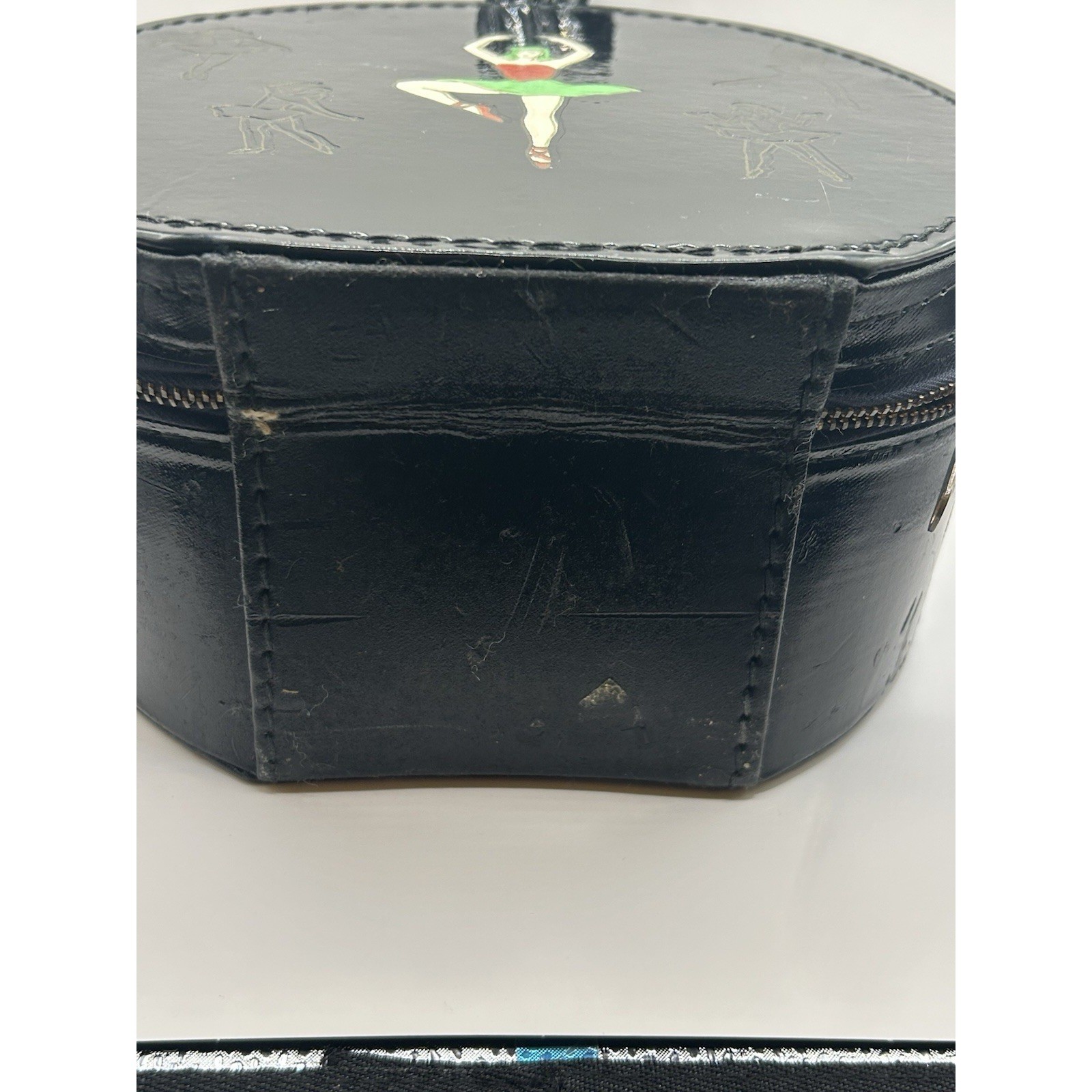 Vintage 1950s Munro Ballet Dance Case Zip-O-Niter Black Ballerina AS-IS