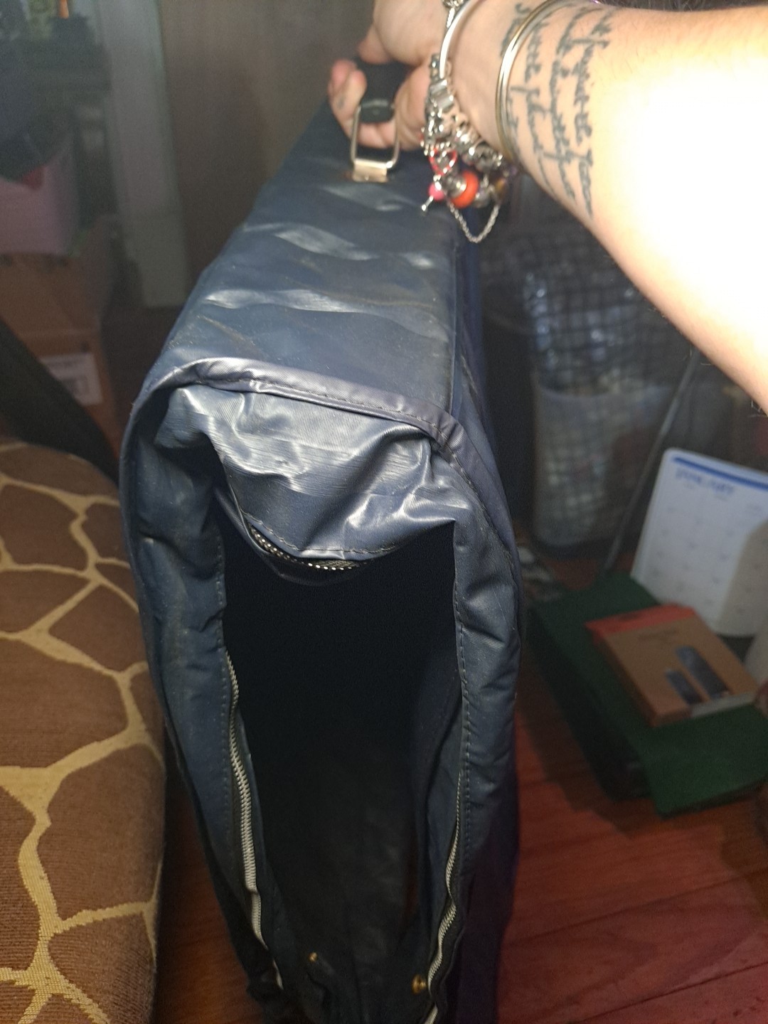 Vintage Travel Garment Bag Heavy Duty