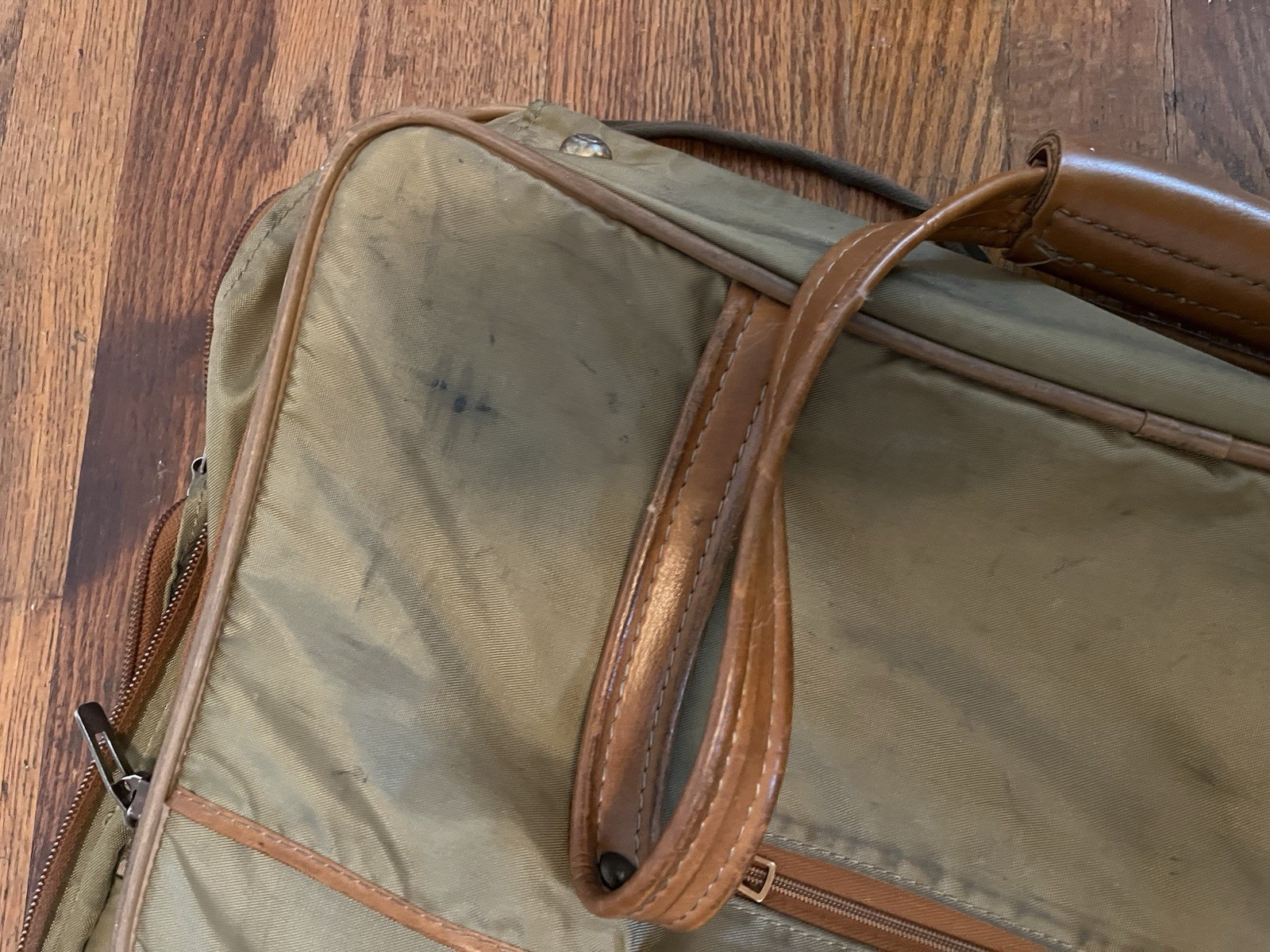 Hartmann Black Nylon Leather Briefcase Laptop Luggage Carry-On Messenger Bag
