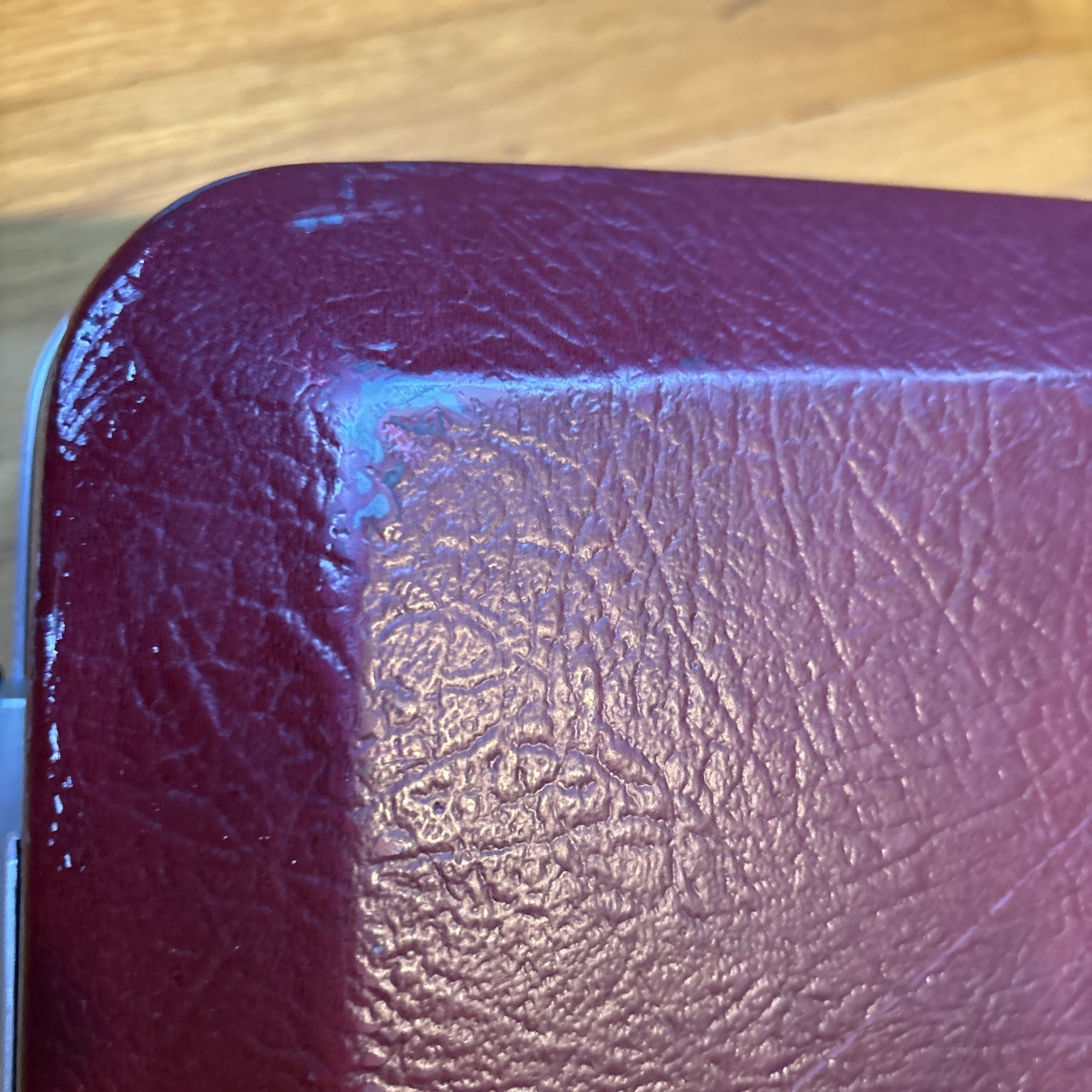 Vintage 70s80s American Tourister Burgundy Hard Shell Suitcase w/Wheels and Key