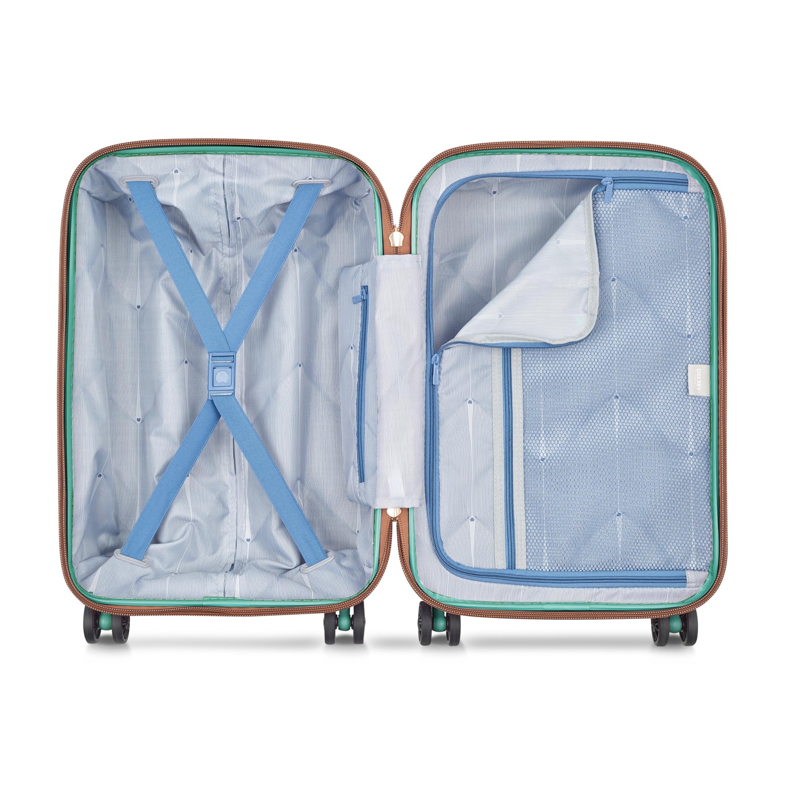 DELSEY Suitcase FREESTYLE Green 21 inch 6lb Carry-on allowed TSA lock