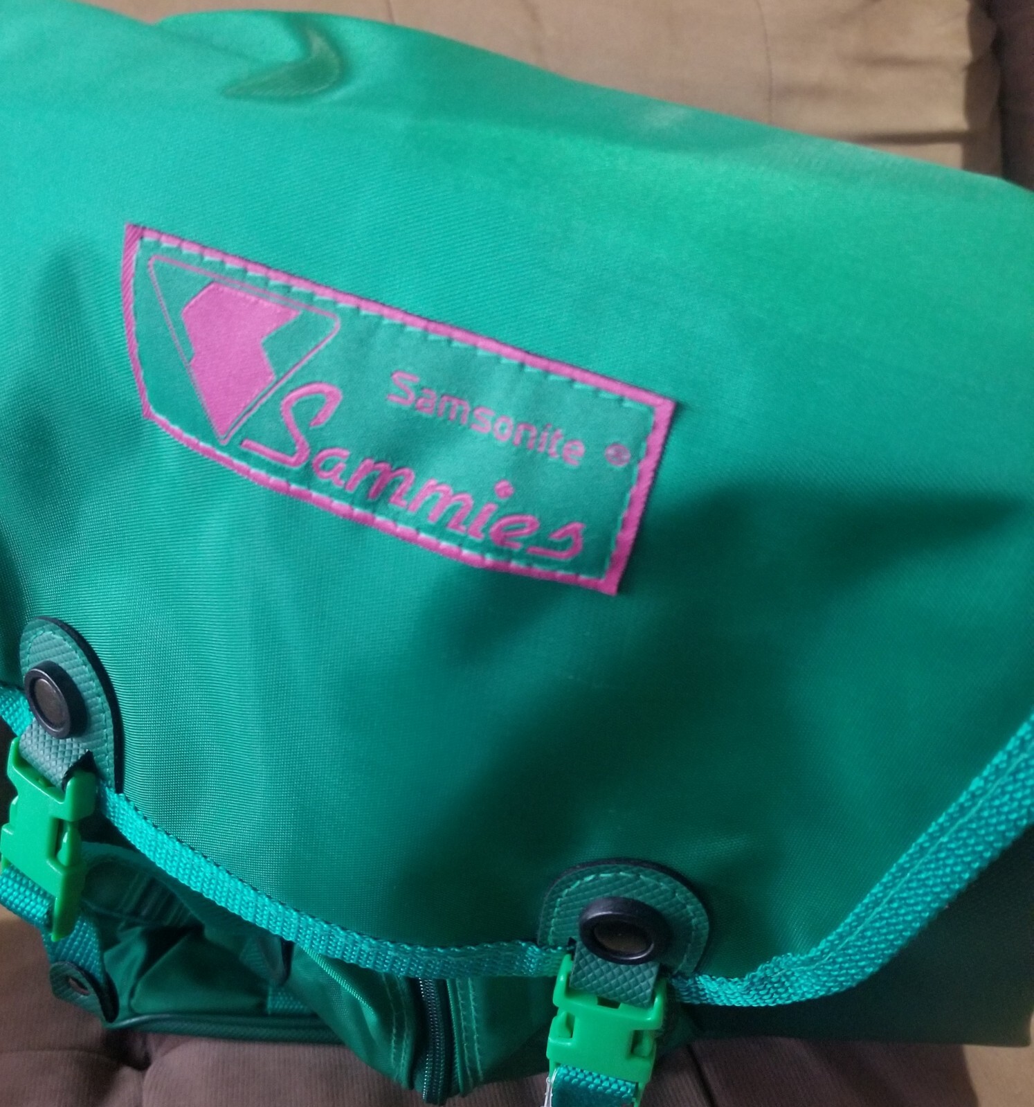 Vintage Sammies by Samsonite Green Transformer Backpack Duffel Luggage Bag