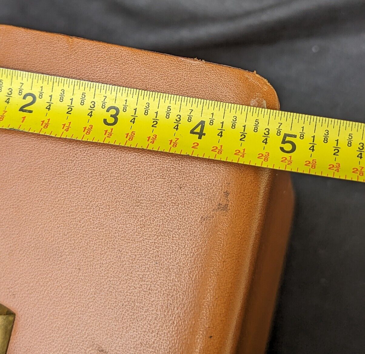 VINTAGE GENUINE TOP GRAIN COWHIDE LEATHER VANITY CASE BROWN HOME DECOR STORAGE