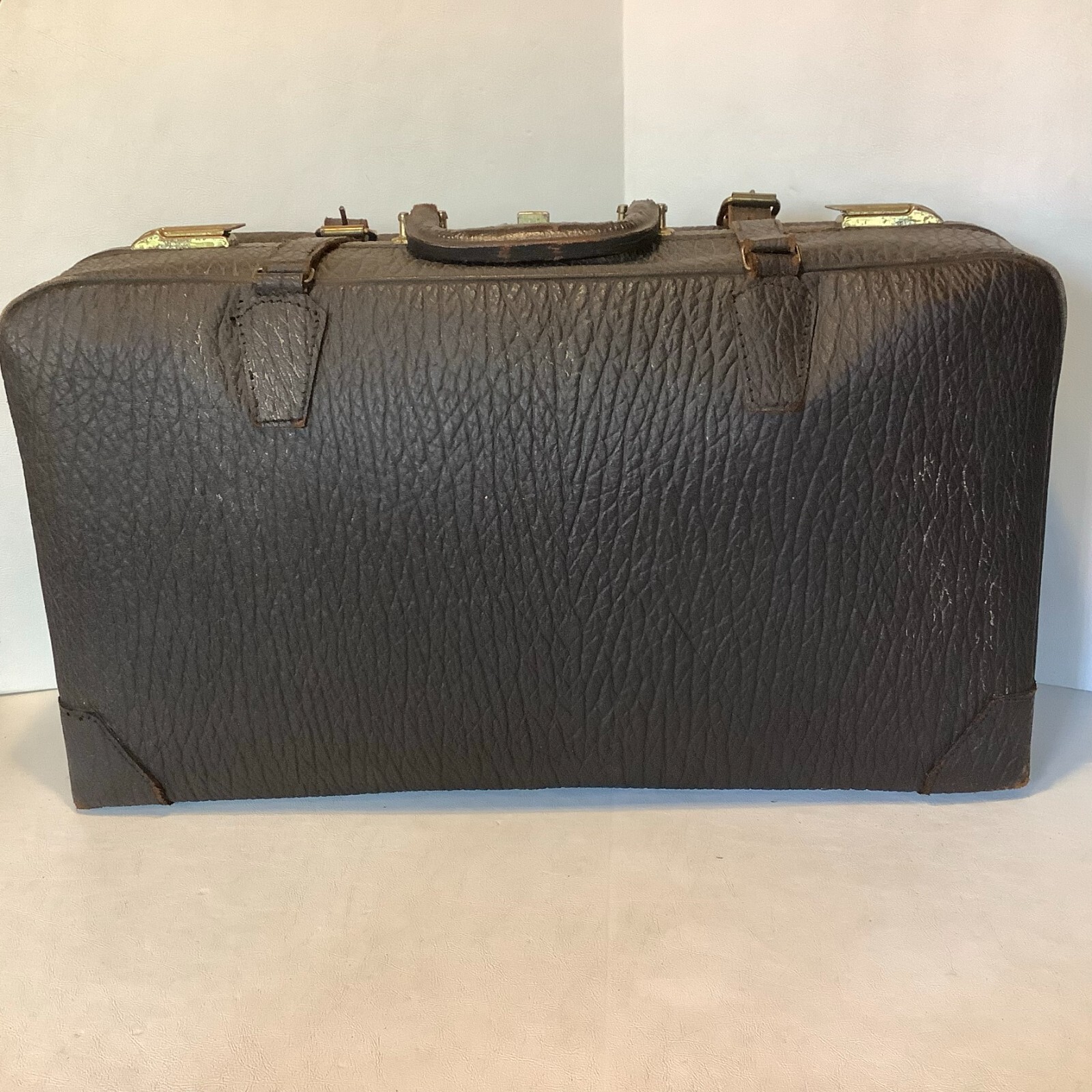 Vintage Tanners Council of America Split Cowhide Leather Suitcase