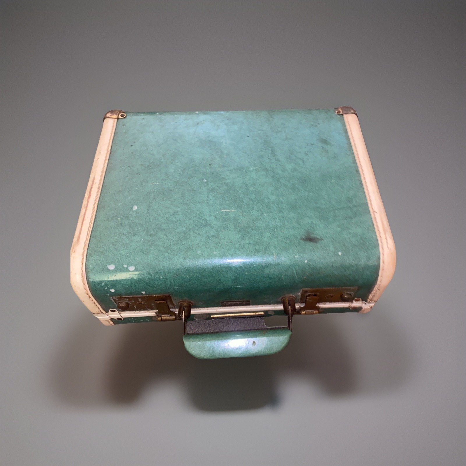 Vintage Samsonite Train Makeup Cosmetics Case Green Mid-Century Modern 1950-60’s
