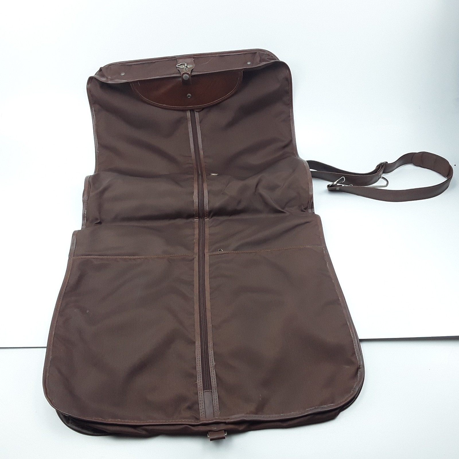American Tourister Escort Garment Bag Luggage Vintage Faux Leather Brown