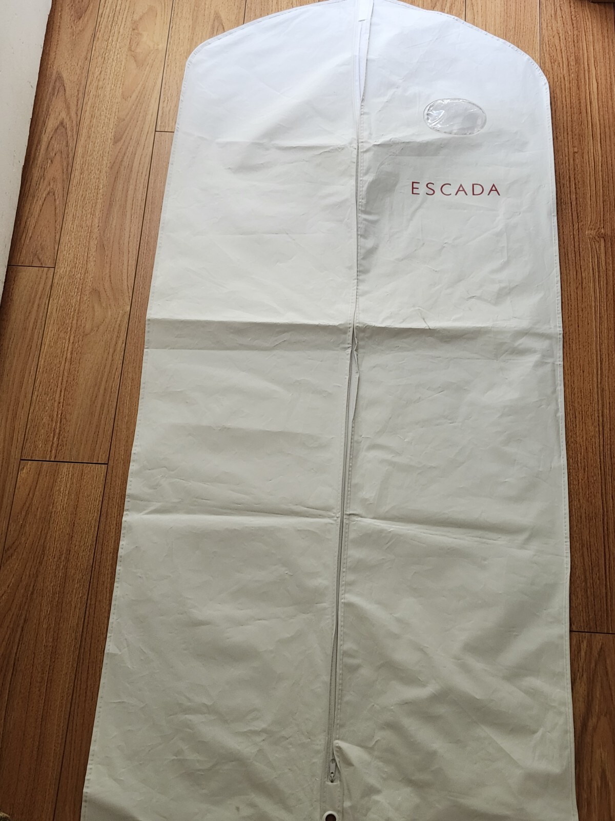 Vintage ESCADA White Plastic Suits/Shirt Dresses Ect Garmet Bag 24″ X 54″