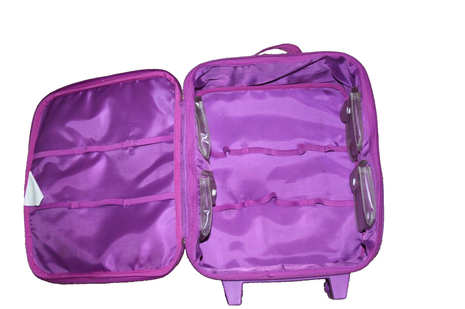 Bratz Rolling Suitcase Luggage Travel Bag Wheeled Carry On Doll Theme Purple