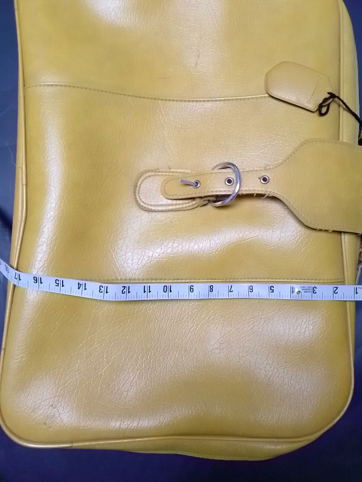 As-is Vintage circa 1970s yellow Suitcase Suit Case luggage by Interpur With Key