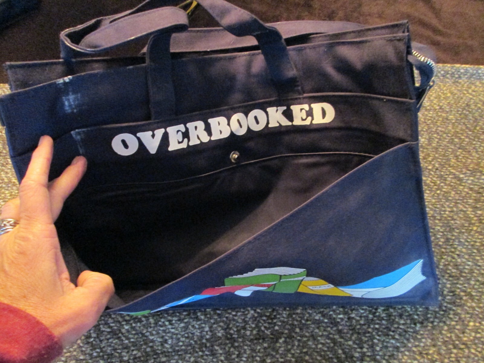 Vintage Carry Storage Book Bag with Handles